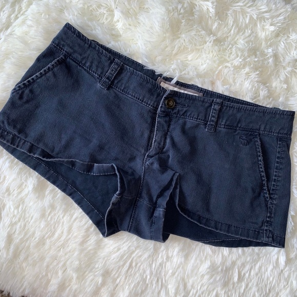 Abercrombie & Fitch Navy Blue Stretch Shorts Size - Picture 1 of 5